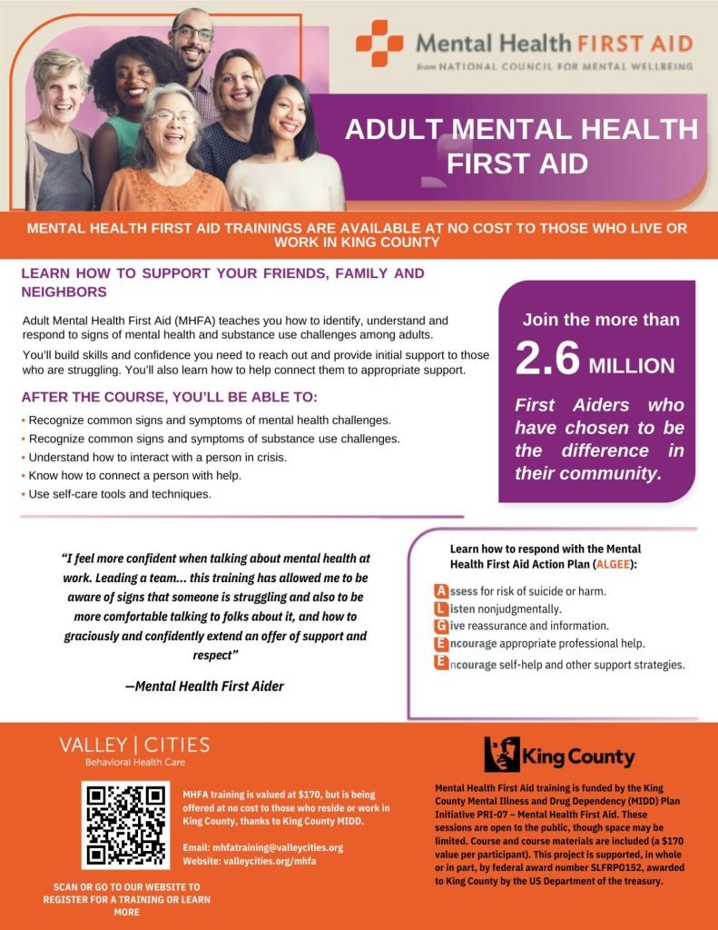 In-Person Adult Mental Health First Aid Training - Washington State ...